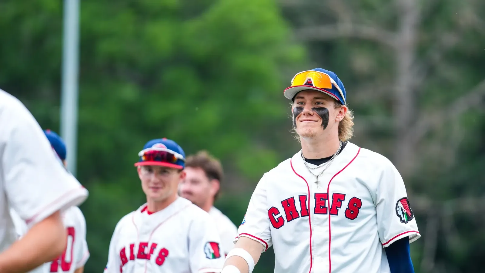 Paducah Chiefs players at Brooks Stadium